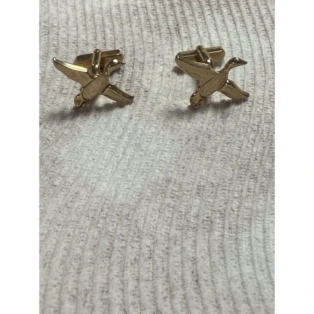Swank Brand Gold Duck/Mallard Cufflinks Gold Plated